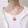 BAIYIDE Lotus Flower Ashes Pendant Cremation Jewelry with Mini Keepsake Urn Memorial Ash Jewelry