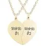 MJartoria Best Friend Necklaces BFF Necklace for 2 Friendship Valentines Day Gifts Split Heart Necklace Weirdo 1 Weirdo 2 Best Friends Forever Pendant Set MJartoria Best Friend Necklaces BFF Necklace for 2 Friendship Valentines Day Gifts Split Heart Necklace Weirdo 1 Weirdo 2 Best Friends Forever Pendant Set