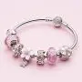 ATHENAIE 925 Sterling Silver Magnolia Bloom Pale Cerise Enamel Pink CZ Bead Charms for Bracelet ATHENAIE 925 Sterling Silver Magnolia Bloom Pale Cerise Enamel Pink CZ Bead Charms for Bracelet