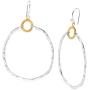 Silpada Dynamic Duo Double Circle Drop Earrings in Sterling Silver & Brass