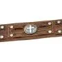 Nsitbbuery Hip Hop Jewelry Cross/Dragon/Skull Pattern Metal Belt Buckle Bracelet Wide Leather Wristband Bracelet