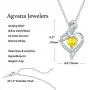 Agvana Fine Jewelry Birthstone Necklaces for Women Sterling Silver Genuine or Created Gemstone Rose Flower Heart Pendant Necklace Mothers Day Gifts for Mom Anniversary Birthday Gifts for Girls Her