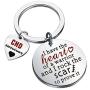 BAUNA CHD Keychain Heart Disease Gift I Have The Heart of A Warrior and I Rock The Scar to Prove It Congenital Heart Defect Warrior Survivor Jewelry Gift