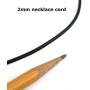 Black Leather Necklace Cord (2mm) with Stainless Steel Clasps (14 - 30 Inch)