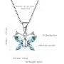Aurora Tears Flamingo Necklace/Earrings Women 925 Sterling Silver Bird Butterfly Pendant/Dangle Birthstone Gift for Girls Birthday Dating Birth Jewelry