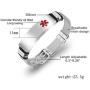 Murinsar Free Customized Surgical Steel Medical Alert Allergy Awareness Bracelet Adjustable ID Bangle for Emergency Aid