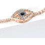 Yushitong Mothers-Day Cubic Zirconia Adjustable Tennis Chain Brass Evil Eye Bracelets for Women Girls