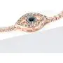 Yushitong Mothers-Day Cubic Zirconia Adjustable Tennis Chain Brass Evil Eye Bracelets for Women Girls