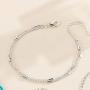 Ajacry Boho Layered Chain Bracelet Pencil Bangle Bracelet Accessories Jewelry for Women and Girls (Silver)