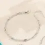Ajacry Boho Layered Chain Bracelet Pencil Bangle Bracelet Accessories Jewelry for Women and Girls (Silver)