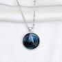 AKTAP Star Trek Inspired Necklace Glass Time Gem Star Trek Pendant Jewelry TV Movies Show Gift for Star Trek Fans