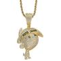 Moca Jewelry Hip Hop Iced Out Bling Timmy Pendent 18K Gold Plated Chain Necklace for Men Women