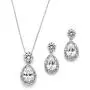 Mariell Pear Shaped CZ Teardrop Necklace and Earrings Set - Wedding Jewelry for Brides & Bridesmaids Mariell Pear Shaped CZ Teardrop Necklace and Earrings Set - Wedding Jewelry for Brides & Bridesmaids