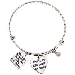 Mother of the Bride Gifts Bangle Thank You for Standing By My Side Today And Always Bracelets for Women Wedding Jewelry Gift