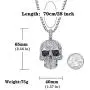 ROWIN&CO Iced Out Hip hop Bling Skull Pendant Necklaces Men Cz Diamond Personalized Punk Jewelry Birthday Gifts to Best Love Husband/Boyfriend, with 28'' Chain ROWIN&CO Iced Out Hip hop Bling Skull Pendant Necklaces Men Cz Diamond Personalized Punk Jewelry Birthday Gifts to Best Love Husband/Boyfriend, with 28'' Chain