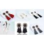 Majesto Tassel Dangle Drop Earrings Jewelry Set of 6 - Prime Gift for Women Girls Teens
