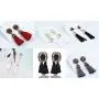 Majesto Tassel Dangle Drop Earrings Jewelry Set of 6 - Prime Gift for Women Girls Teens