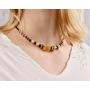 Baltic Amber Pendant Necklace - Raw Amber Charm Collar Black Cord Necklace with Clasp - Handmade Genuine Baltic Amber Jewelry - Baltic Amber Gift