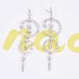 Exaggerated Luxury Sun Moon Stars Drop Earrings Rhinestone Punk Earrings for Women Jewelry Golden Boho Vintage Earrings