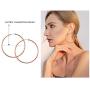 Udalyn 3 Pairs Stainless Big Hoop Earrings Set Clip On Hoop Earrings For Women Large Non Pierced Earring Jewelry 40/50/60mm