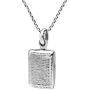 Edged Design Rectangle Locket .925 Sterling Silver Pendant Necklace