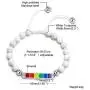 Nanafast 8mm Matte Agate LGBT Pride Rainbow Bracelet Stainless Steel Gay & Lesbian Pride Relationship Friendship Bracelet,Adjustable Nanafast 8mm Matte Agate LGBT Pride Rainbow Bracelet Stainless Steel Gay & Lesbian Pride Relationship Friendship Bracelet,Adjustable