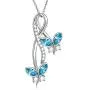 AOBOCO Sterling Silver Infinity Butterfly Necklace Embellished with Crystals from Austria, Anniversary Birthday Butterfly Gifts for Butterfly Lovers, Fine Butterfly Jewelry Gifts for Women AOBOCO Sterling Silver Infinity Butterfly Necklace Embellished with Crystals from Austria, Anniversary Birthday Butterfly Gifts for Butterfly Lovers, Fine Butterfly Jewelry Gifts for Women