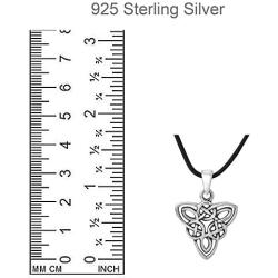 Celtic Knot Necklace Sterling Silver 925 Irish Triquetra Pendant Endless Knot Charm Symbol Norse Jewelry for Women