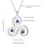 Aurora Tears Celtic Knot Necklace Triple Women 925 Sterling Silver Spiral Triskele Pendant Irish Celtic Symbols Triskelion Swirl Jewelry