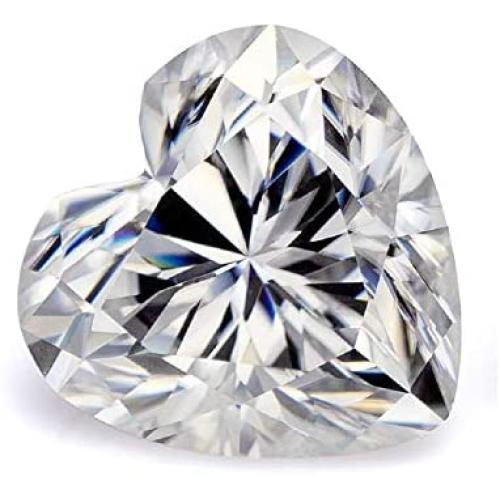 Bhumi Gems 5CT Heart Cut VVS1 Colorless Loose Moissanite Diamond, Fancy Cut, Loose Gemstone, Sparkling, Genuine Diamond, Real Genuine Moissanite 4 Making Ring, Pendant, Necklace, Earring, Gift For Her