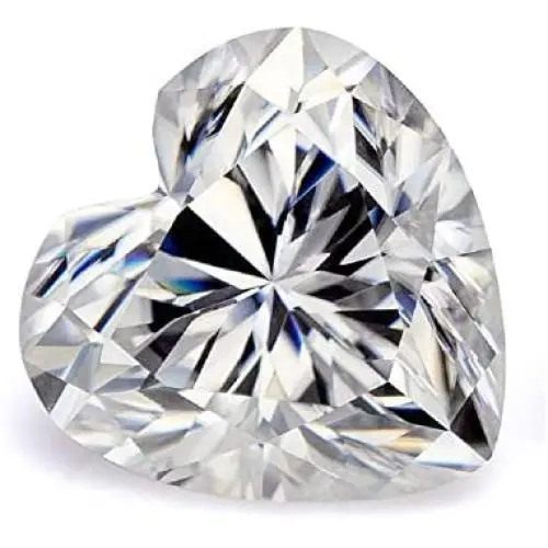Bhumi Gems 5CT Heart Cut VVS1 Colorless Loose Moissanite Diamond, Fancy Cut, Loose Gemstone, Sparkling, Genuine Diamond, Real Genuine Moissanite 4 Making Ring, Pendant, Necklace, Earring, Gift For Her