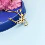 YSAHan Personalized Name Necklace Customized Initial Nameplate Pendant 18K Gold Plated Jewelry Birthday for Women Girls
