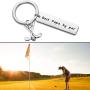 HOLLP Daddy Keyring Golf Gift for Fathers Day Dad Jewelry Golf Charm Father Keyring Best Daddy by Par Keychain