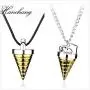 Davitu Anime Gurren Lagann Core Drill Tengentoba Gulenlagan KINON Tengen Toppa Pendants Necklace Jewelry Gift for Children Men Cosplay - (Metal Color: Sliver)