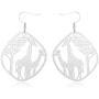 Giraffe Resting Under the Tree Drop Earring - Christmas Gift Jewelry