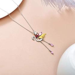 SOULMEET S925 Sterling Silver Flamingo Pendant Necklace for Women 2020 Graduation Birthday Christmas Gifts for Her