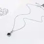 AMYJANE Crystal Jewelry Set for Women - Sterling Silver Square Cubic Zirconia CZ Bridal Pendant Necklace Earrings Set for Wedding Bride Bridesmaids Birthstone Fashion Jewelry Set