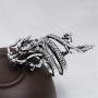 Ailiessy Punk Dragon Open Rings Vintage Chinese Dragon Index Finger Rings Adjustable for Women Men Domineering Zodiac Rings Jewelry