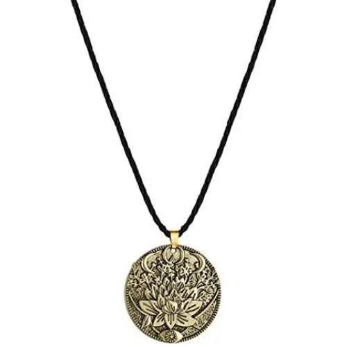 Chengxun Moon Goddess Lotus Flower Evil Eye Amulet Charm Necklace Talisman Wiccan Jewelry Chengxun Moon Goddess Lotus Flower Evil Eye Amulet Charm Necklace Talisman Wiccan Jewelry