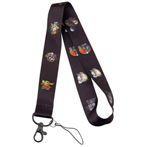 AKTAP Baby Cartoon Jewelry Gift for Baby Cartoon Fans Movie Inspired Neck Lanyard Strap for Keychains Keys Whistles Wallet ID Card Holder