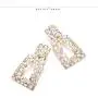 2/3 Pairs Rhinestone Rectangle Dangle Earrings and Gold Geometric Statement Earrings for Women KELMALL COLLECTION