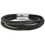 Geoffrey Beene Mens Multi-Strand Braided Genuine Leather Bracelet with Stainless Steel Magnetic Closure Geoffrey Beene Mens Multi-Strand Braided Genuine Leather Bracelet with Stainless Steel Magnetic Closure