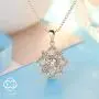 Swarovski Crystal 18K Gold Plated Star Necklace 925 Sterling Silver Birthstone Pendant Necklaces for Women with 5A Cubic Zirconia Christmas Jewelry Birthday Gift for Women