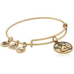 Alex and Ani Womens - Cherub Expandable Charm Bangle Bracelet Rafaelian Gold Bangle Bracelet One Size