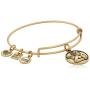 Alex and Ani Womens - Cherub Expandable Charm Bangle Bracelet Rafaelian Gold Bangle Bracelet One Size