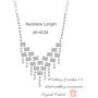 LOYALLOOK Crystal Rhinestones and Cubic Zircon Necklace, Teardrop Crystal Tassels Dangle Earrings,8 Strand Rhinestone Stretch Bracelet,Stretch Ring Jewelry Set for Wedding,Bridesmaids