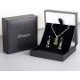Almusen Little cat Jewelry Set for Women Plating Cubic Zirconia Earrings and Necklace Set Valentines Jewelry Gift Birthday Gift for Mom Women Wife Girls Her