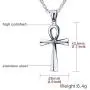 HUANIAN Stainless Steel Egyptian Ankh Cross Pendant Necklace,20 inch Free Chain