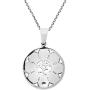 AeraVida Mystic Om or Aum with The Eight Auspicious .925 Sterling Silver Pendant Necklace