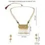 Efulgenz Indian Bollywood Traditional 14 K Gold Plated Crystal Kundan Pearl Beaded Wedding Temple Tassel Choker Necklace Earrings Jewelry Set